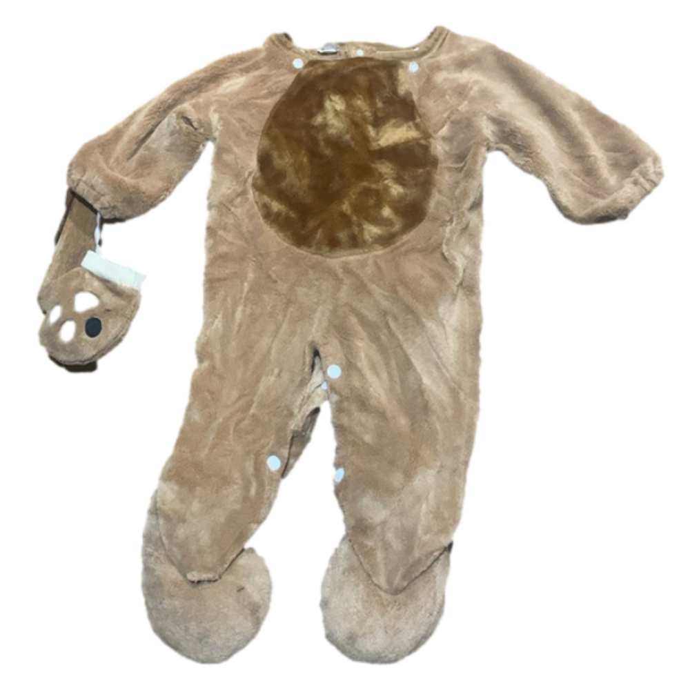 Soft puppy costume for 12 to 24 months on rack